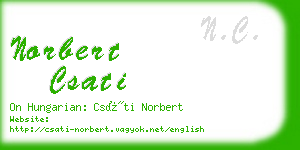 norbert csati business card